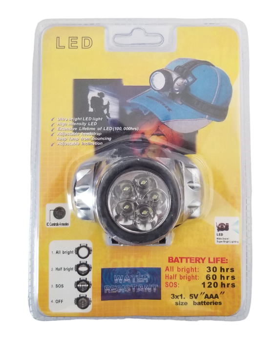 Čelovka 5 LED (120ks/krt) 