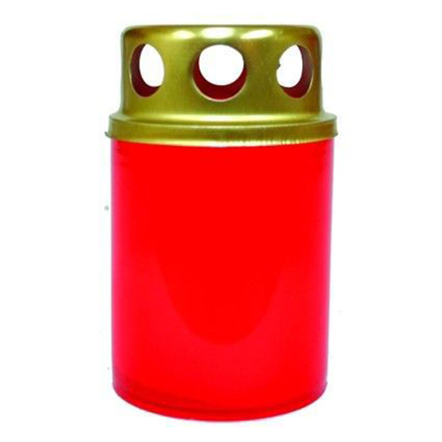 Bispol Svíčka olejová s víčkem 15H červená (28ks/bal, 6720ks/pal)