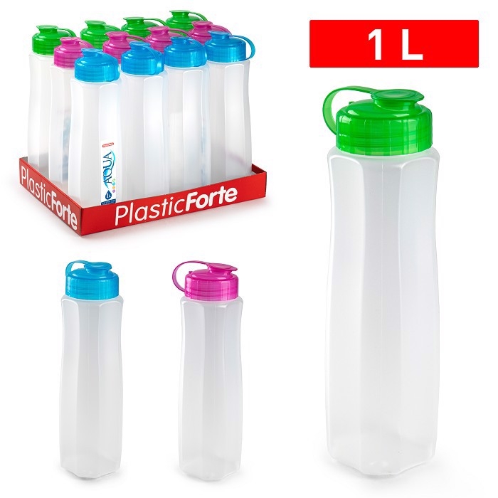 Plastic Forte Plastová láhev na vodu 1L AQUA (12ks/bal)