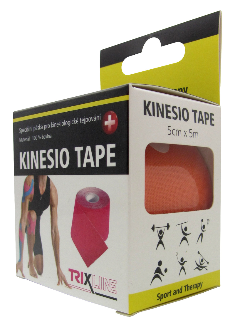 Trixline KINESIO páska 5cm x 5m - oranžová (6/bal)