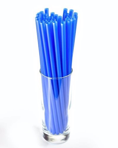 Plastová brčka znovupoužitelná Jumbo 250x8mm 150ks Modrá (40bal/krt)