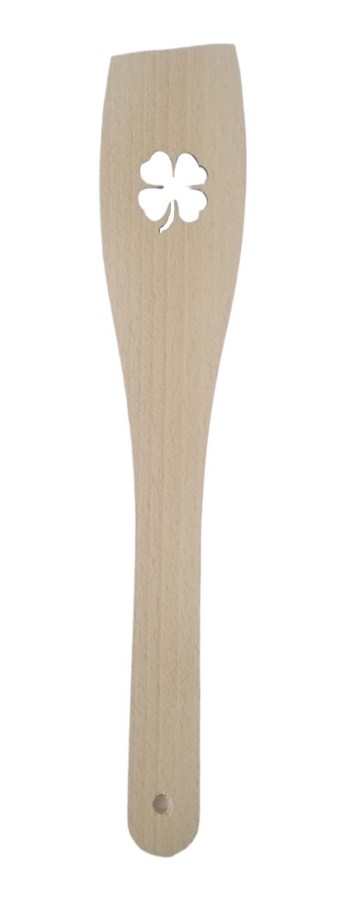 Obracečka dřevěná s motivem 30x6cm - Čtyřlístek (12ks/bal)