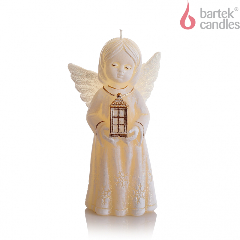 Bartek Svíčka figurka 170 Betlehem Angel dioda bílý + stříbrný (6ks/krt)