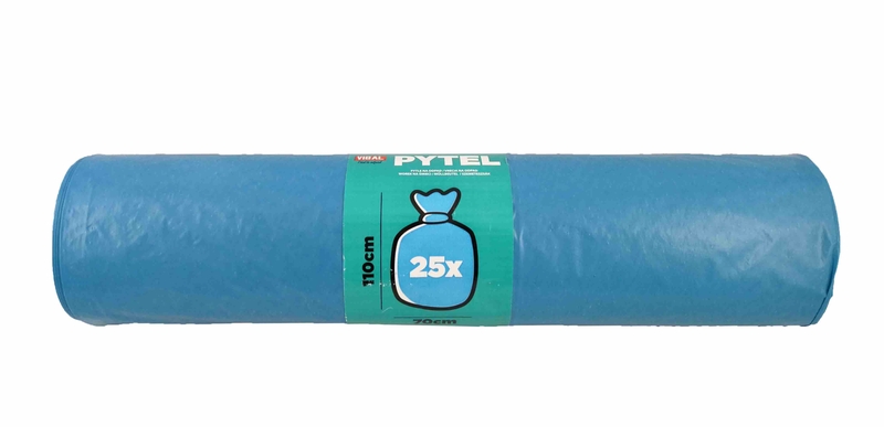 VIBAL Odpad. pytle 70x110/25ks - modrá (10rolí/krt)