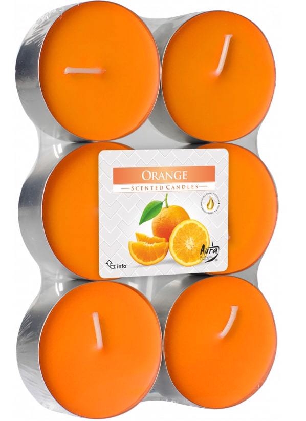 Bispol Svíčka Maxi 6ks Orange (6set/bal)
