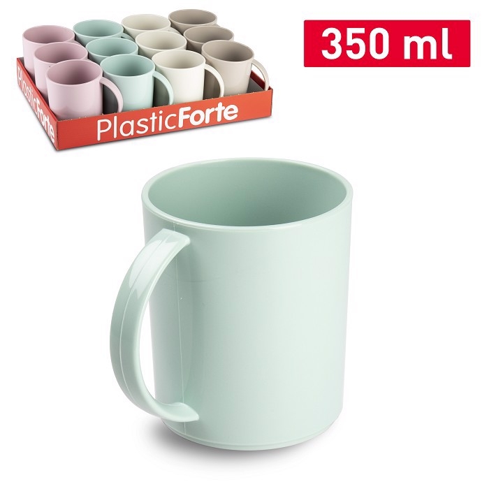 Plastic Forte Plastový hrnek 350ml mix barev (12ks/bal)