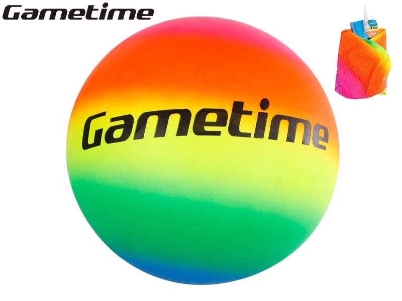 Gametime míč skákající duhový 45cm v síťce 