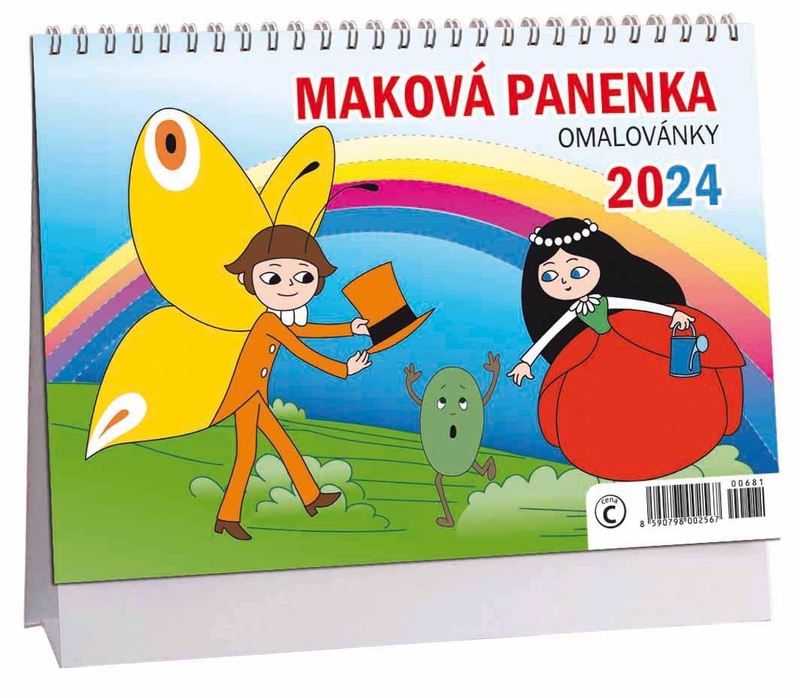 Stolní kalendář 2025 ARIA C 230×160mm - Maková panenka (10/bal) 70/krt
