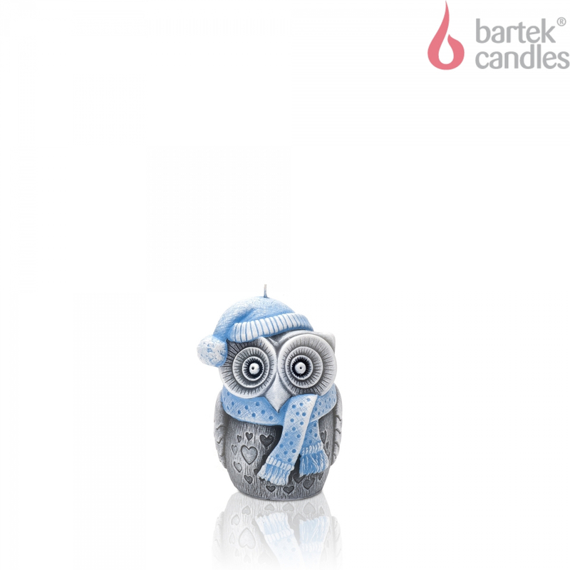 Bartek Svíčka figurka 100 Winter Owls modrá