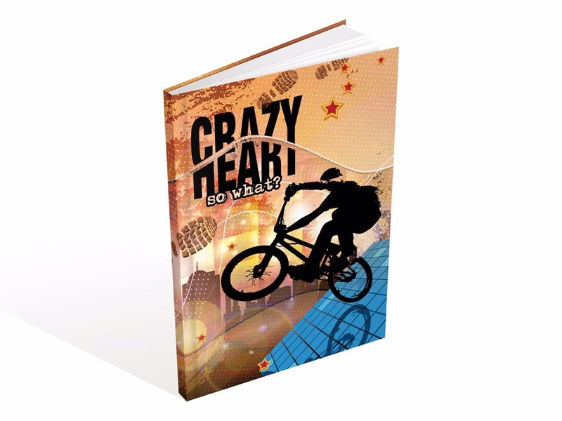 Záznamová kniha A6 MFP 100list - Crazy Heart Biker (10ks/bal)