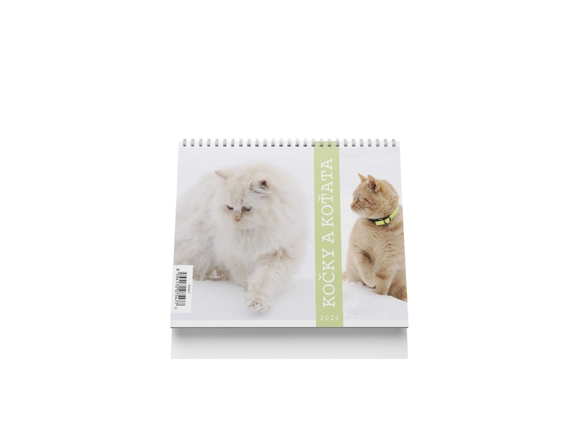 Stolní kalendář 2024 175x170mm - Kočky a koťata (10ks/bal)