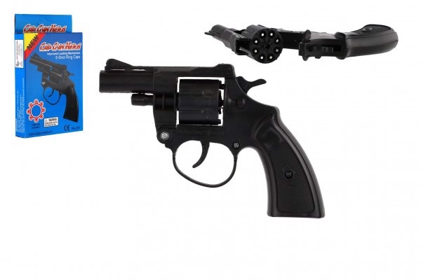 Revolver/pistole na kapsle 8 ran plast 13cm (96ks/bal, 192ks/krt)