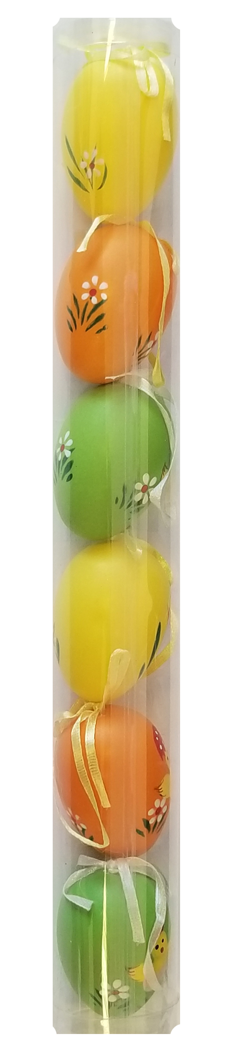 Vejce plast tuba 6cm/6ks kuřátka