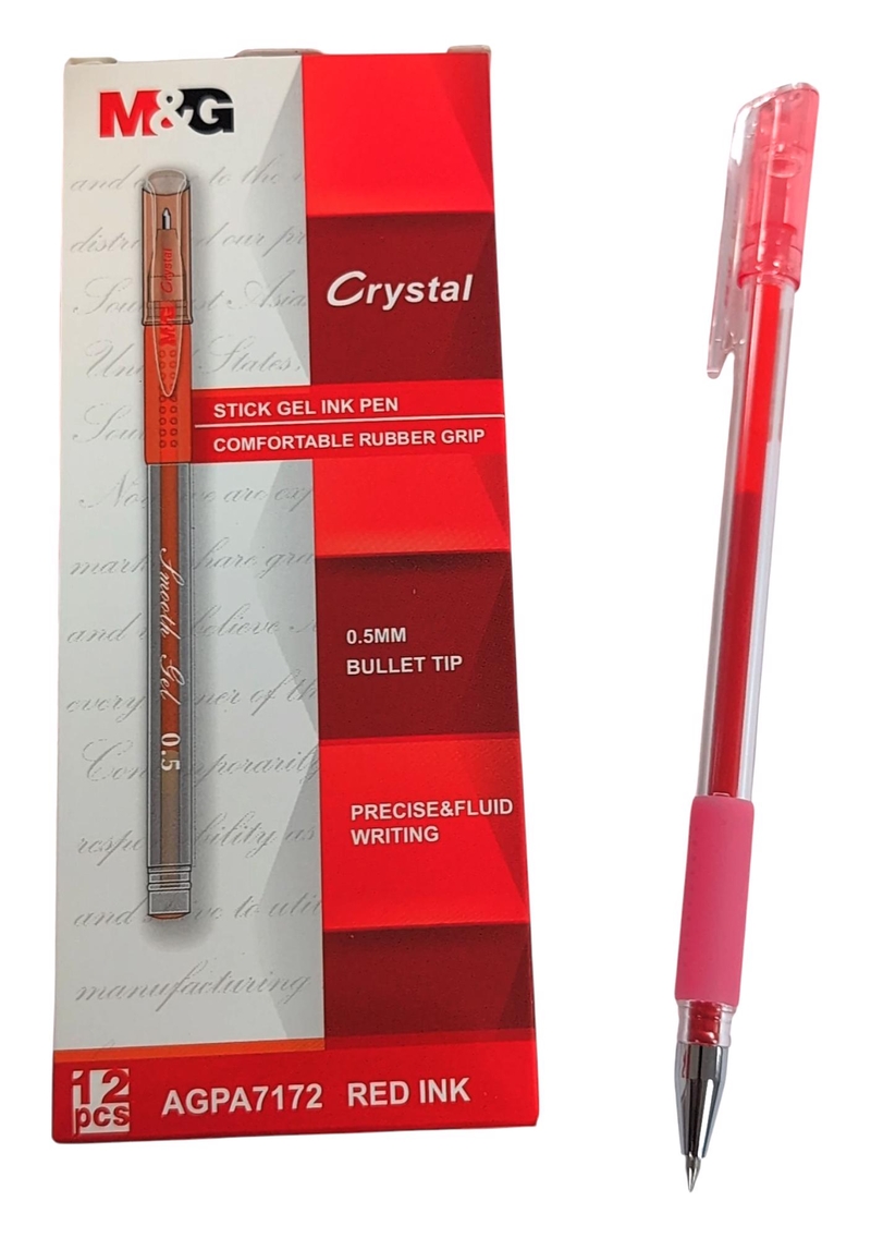 MG Gelové pero červené 0,5mm Smooth Write (12ks/bal,1728/krt)