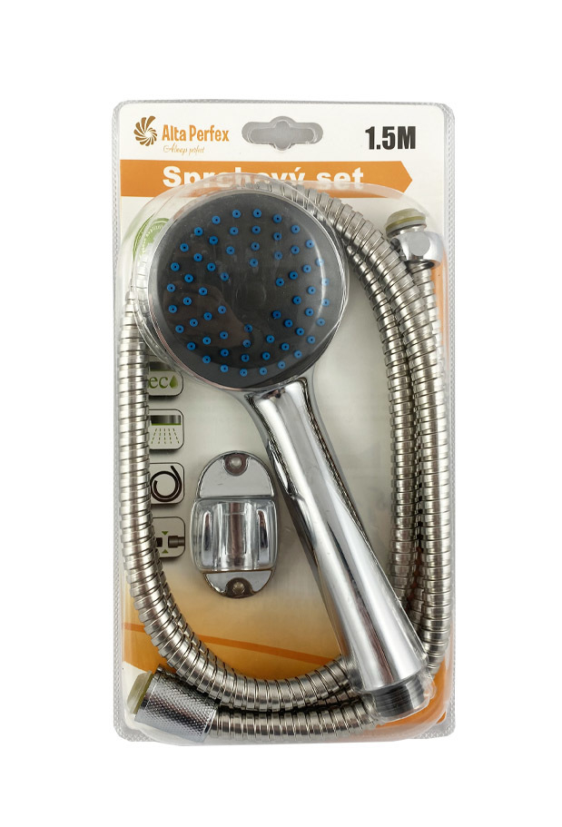 Sprchová růžice + hadice 1,5M (36ks/krt)