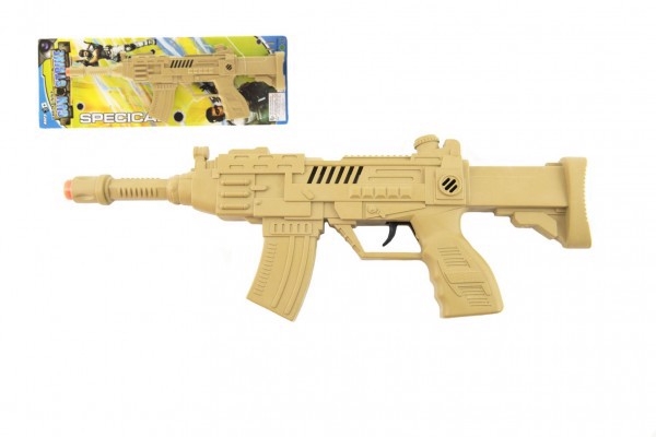 Pistole/Samopal na setrvačník plast 38cm na kartě