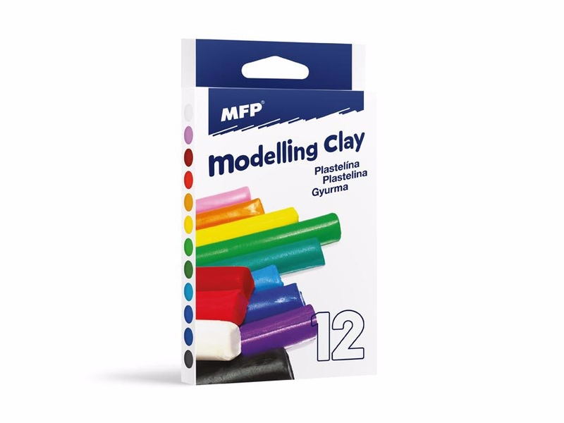 Modelovací hmota 12 ks barev 200g (12sad/bal)