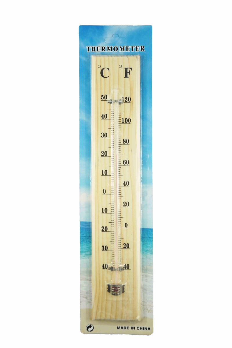 Teploměr dřevěný 40cm (24ks/bal，96ks/krt)