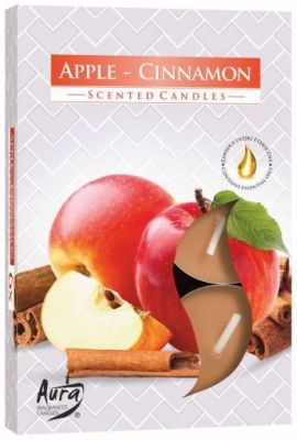 Vonné svíčky Bispol 6ks Apple-Cinnamon (12set/bal)