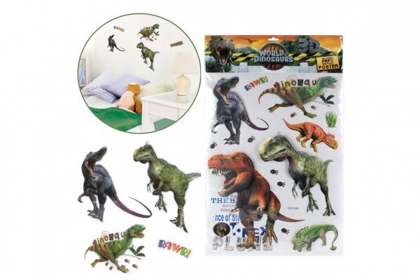 3D samolepky s  dinosaury  