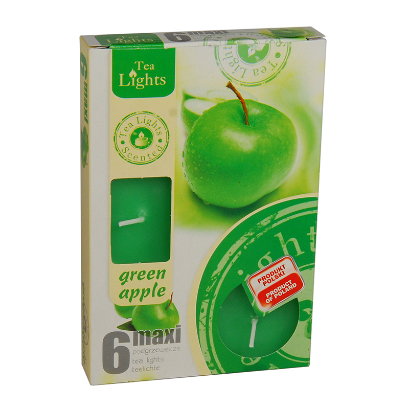 Admit Svíčky Maxi 6ks Green Apple (8set/bal)