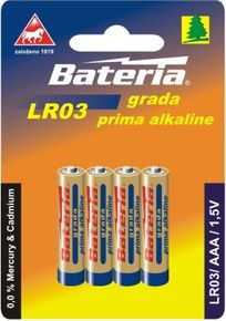 Baterky Bateria alkalické LR03 4ks (12set/bal, 16bal/krt)