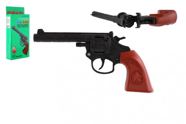 Revolver/pistole na kapsle 8 ran plast 20cm (60ks/bal, 120ks/krt)