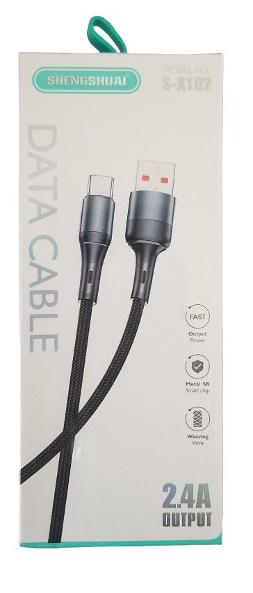 Datový kabel na Type-C 5V/2.4A 4.0mm 1,2m S-X102 Shengshuai