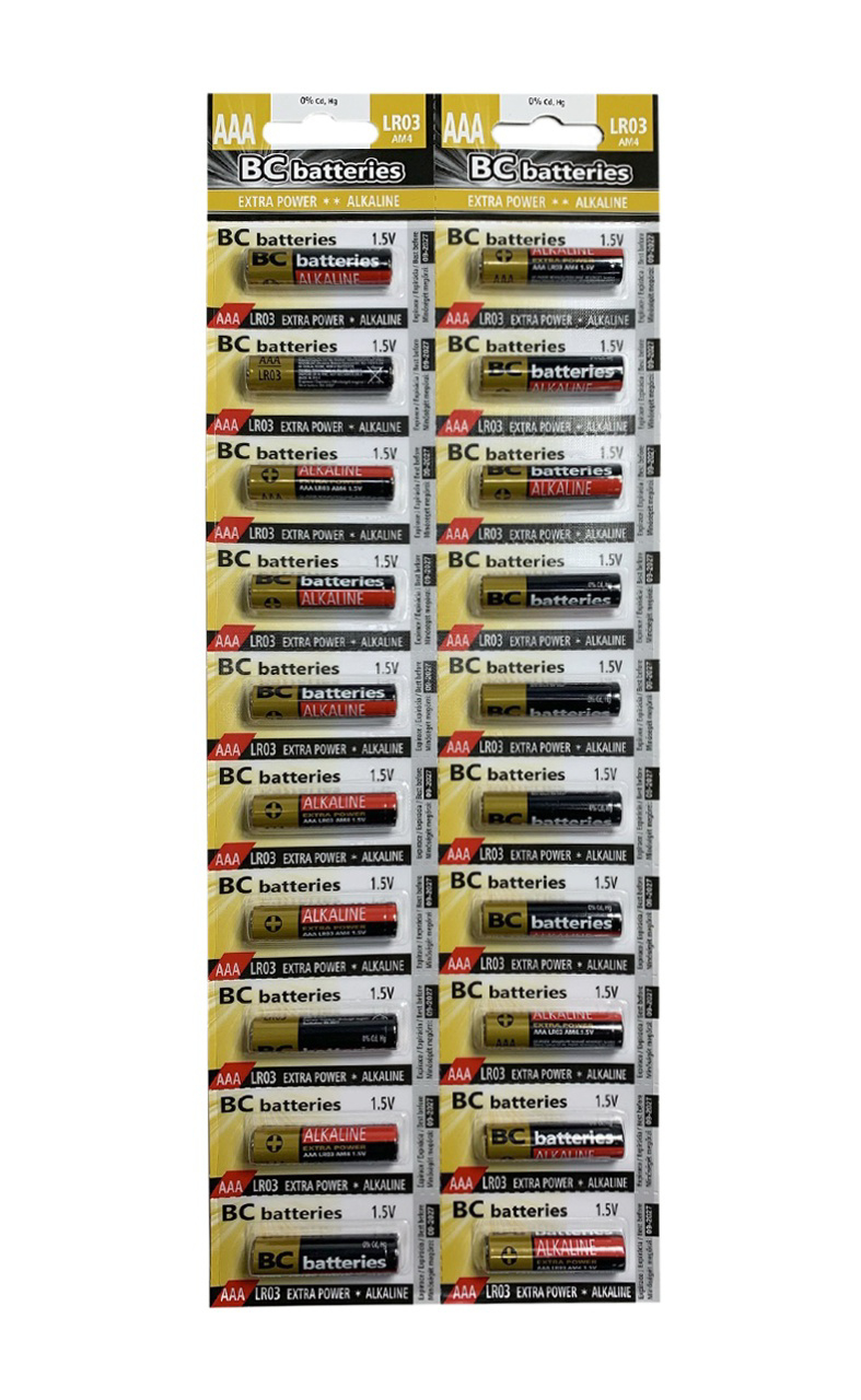 BC LR03 Alkalické baterie (20ks/bal)