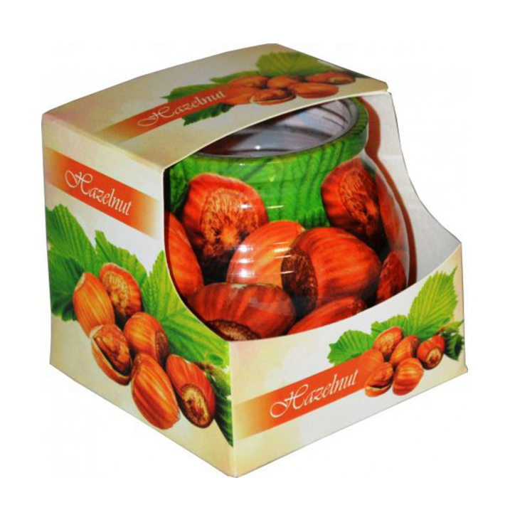 Svíčka ve skle MIRAL 80g HAZELNUT (12/bal)