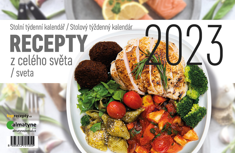 Velký stolní kalendář 2023 - Recepty z celého světa (10ks/bal)