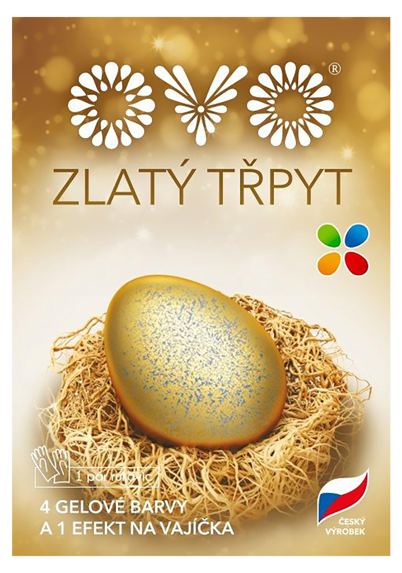 Gelové barvy - efekt zlatý třpyt (10ks/bal)