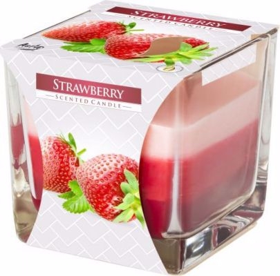 Bispol Svíčka ve skle Strawberry (6ks/bal)