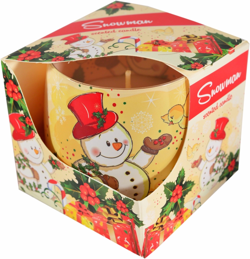 Admit Svíčka ve skle 100g Snowman (12ks/bal)