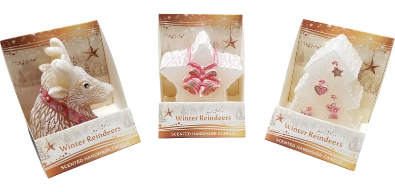 Bartek Vonná svíčka figurka WINTER REINDEERS 75mm (20ks/bal)