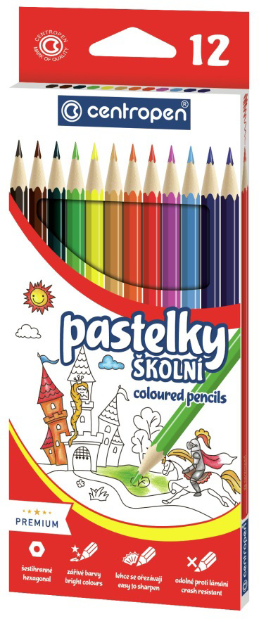 CENTROPEN školní pastelky 12ks (12set/bal)