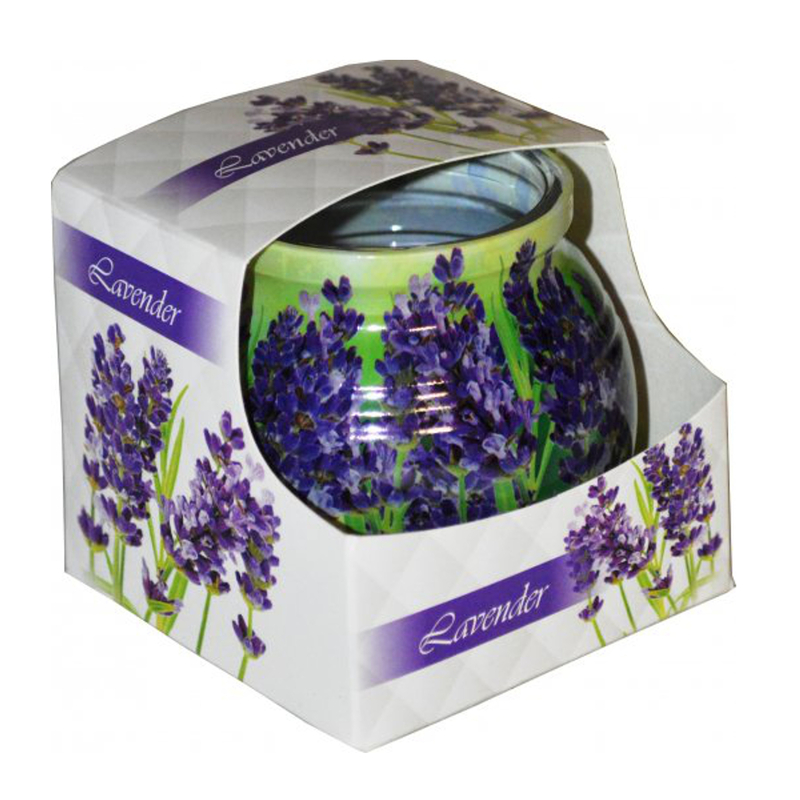 Svíčka ve skle MIRAL 80g LAVENDER (12ks/bal)