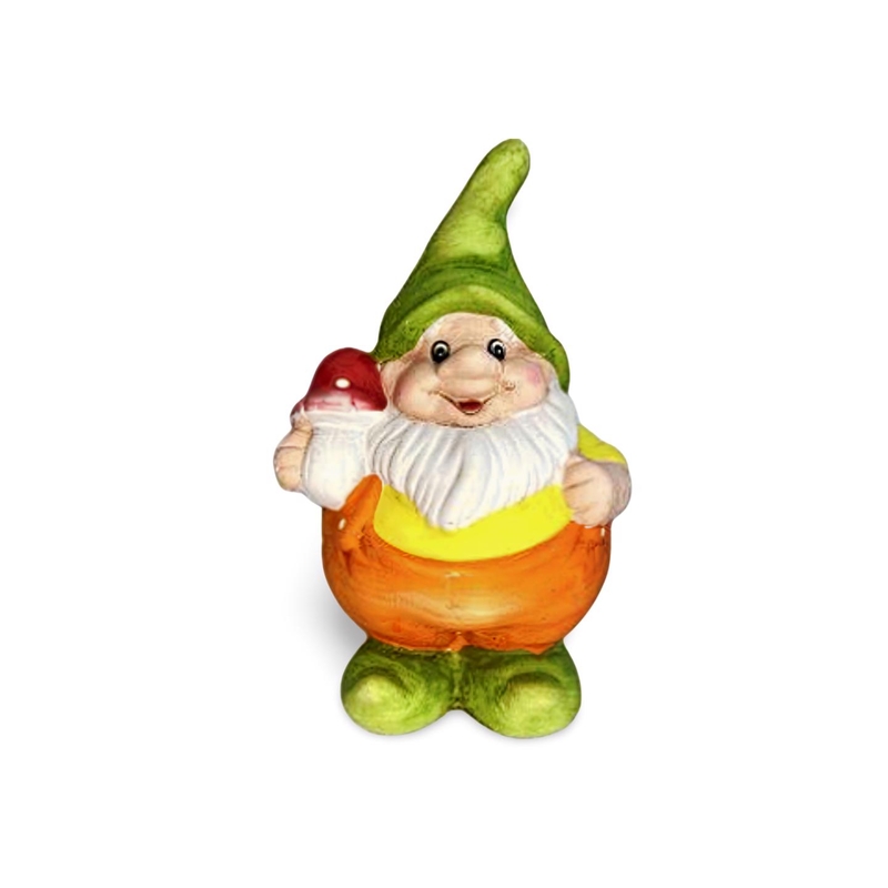 Trpaslík zelený s houbou 14cm