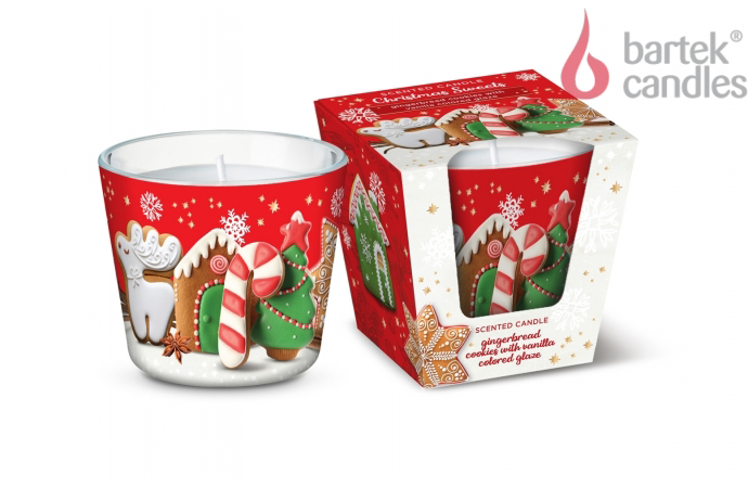 Bartek Svíčka sklo 115g Christmas Sweet  (12ks/bal)