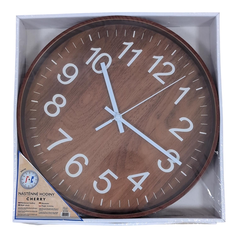 Nástěnné hodiny Cherry 30cm (30ks/krt)