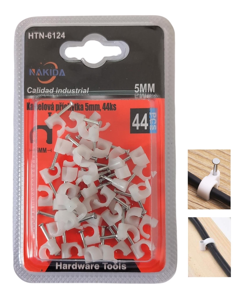 Sada kabelová příchytka 5mm, 44ks (12sad/bal)
