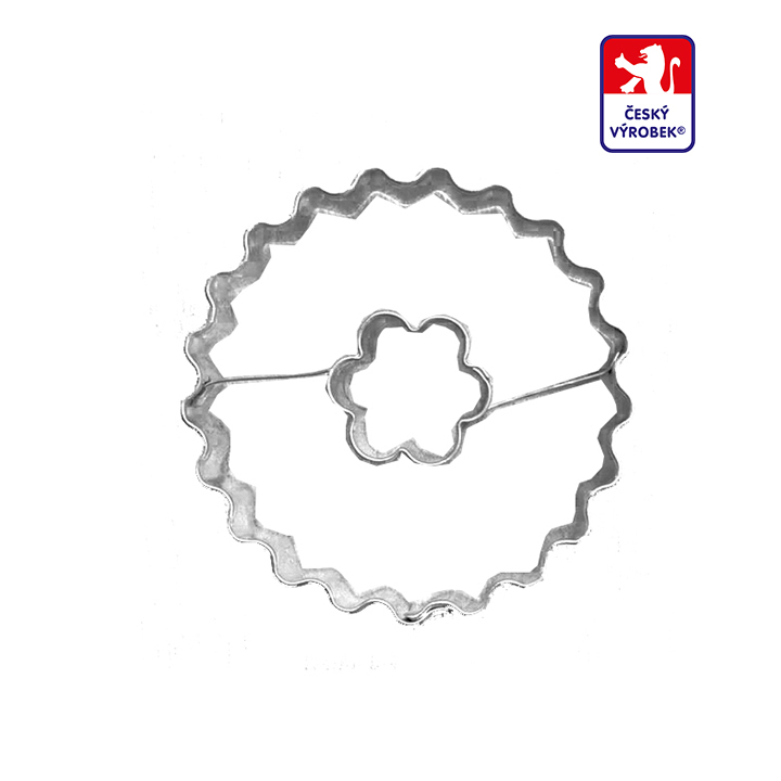 Vykrajovačky cukroví - Vroub.kolečko + Kytička 53mm (10ks/bal)