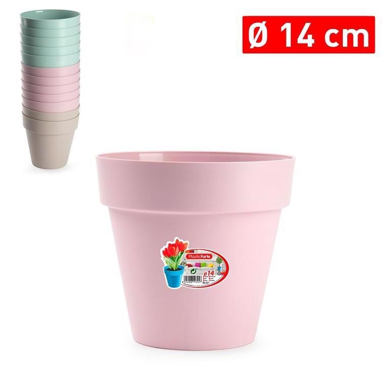 Plastic Forte Dekorační květináč Ø14cm Surt Vrm (12ks/krt)