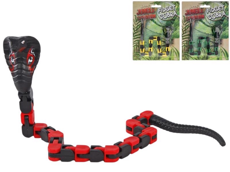 Jungle Expedition fidget kobra 36cm 3barvy (12ks/bal)