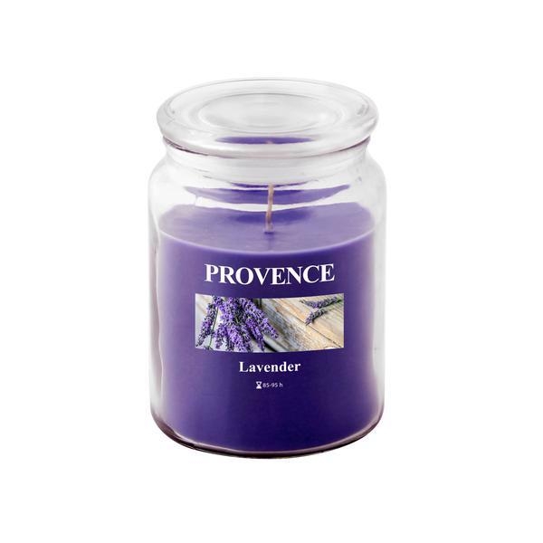 Provence Svíčka ve skle s víčkem 510g Levandule (6ks/krt)
