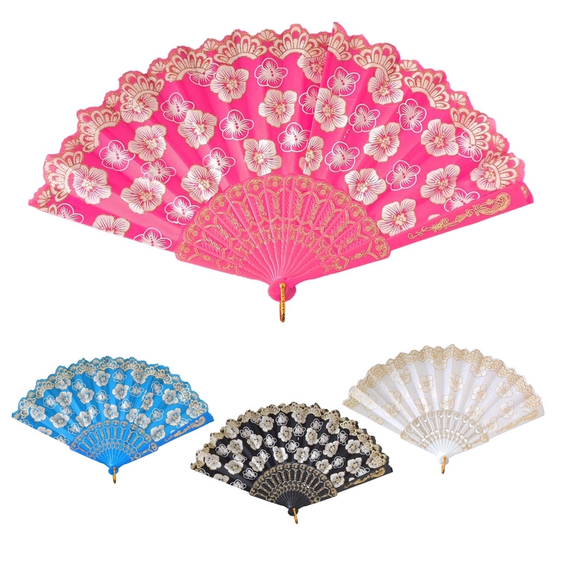 Quạt giấy mix 22cm