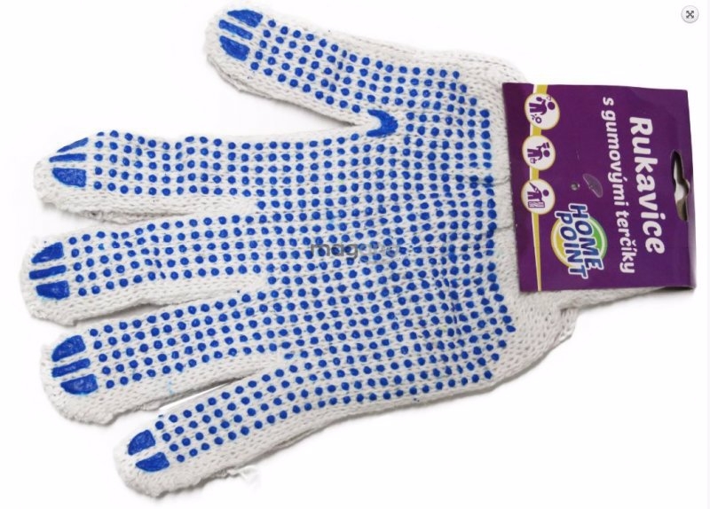 Pletené rukavice s terčíky (12pár/bal)