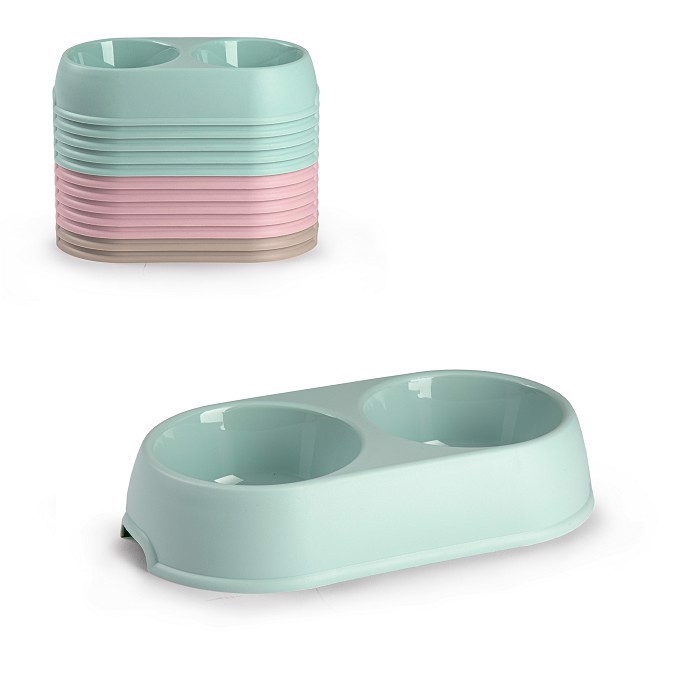 Plastic Forte Plastová dvojitou misku pro psa 25,5x14x5cm Dana Surt Vrm (12ks/krt)