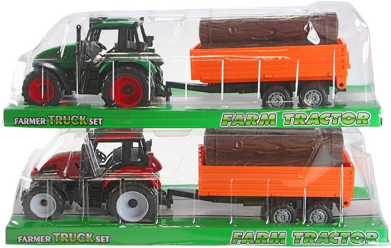 Traktor 2 barvy s přívěsem (36/72)