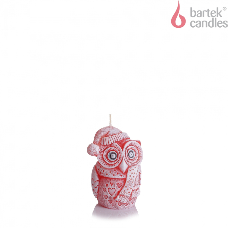 Bartek Svíčka Figurka 100mm Winter Owl NEW - červená (12kskrt)